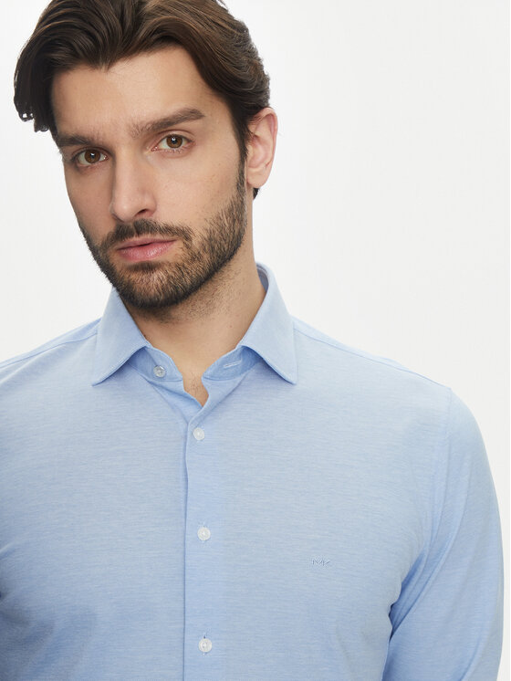 Michael Kors Michael Kors Koszula MD0MD91392 Błękitny Slim Fit