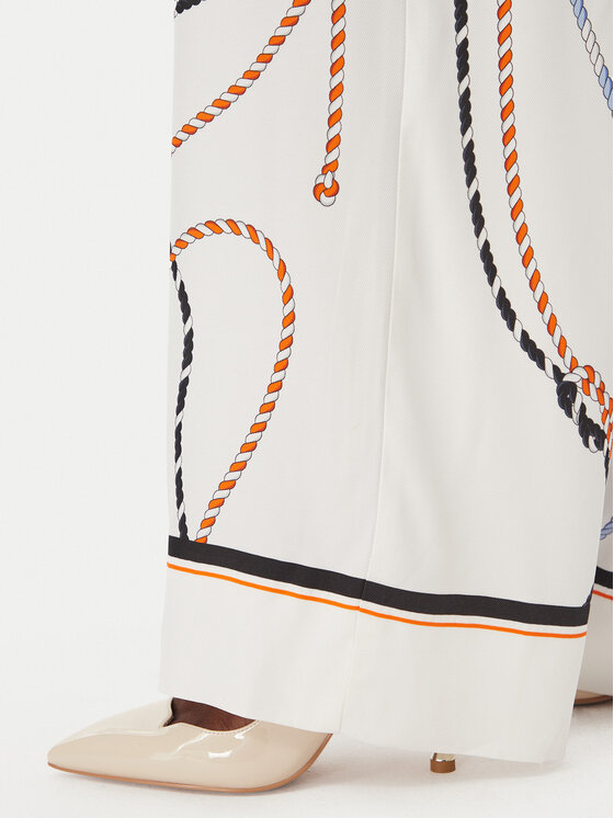 Tommy Hilfiger Tommy Hilfiger Παντελόνι υφασμάτινο WW0WW50976 Κρεμ Straight Fit