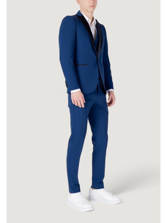 Mulish Mulish Abito completo TENERIFE RASO Blu Modern Fit