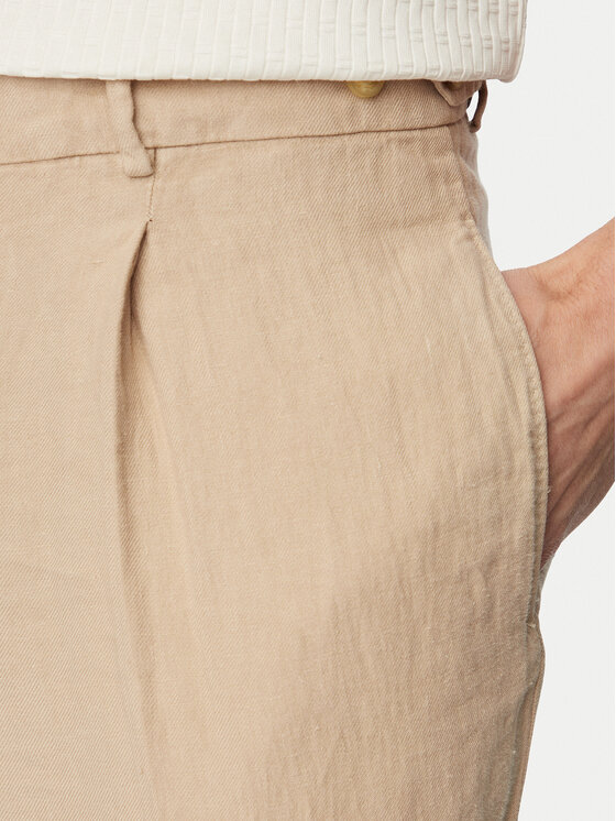 Tommy Hilfiger Tommy Hilfiger Pantaloni di tessuto Smart Casual MW0MW42708 Beige scuro Regular Fit