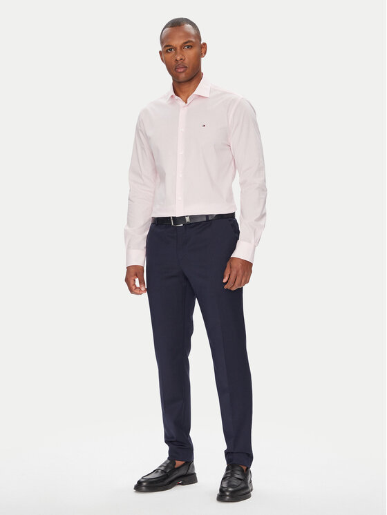 Tommy Hilfiger Tommy Hilfiger Cămașă MW0MW38347 Roz Slim Fit