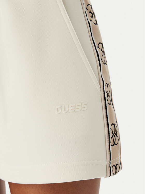 Guess Guess Športne kratke hlače Britney V3GD13 KB3P2 Écru Loose Fit