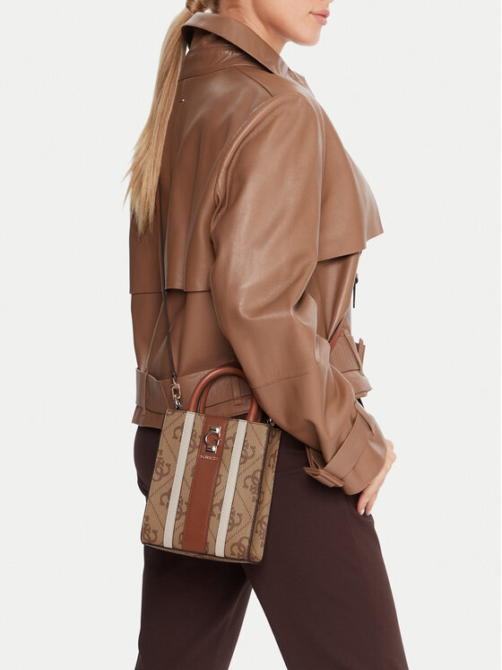Guess Guess Дамска чанта Erenia Mini HWSO78 38750 Бежов
