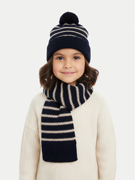 Mayoral Mayoral Комплект шал и шапка 10070 Тъмносин