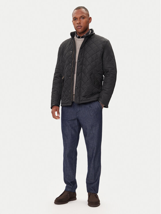 Barbour Barbour Kurtka przejściowa Powell MQU0281BK11 Czarny Slim Fit