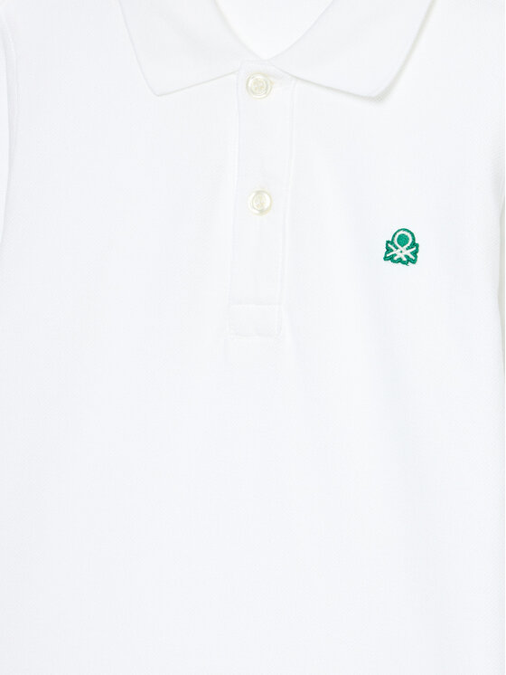 United Colors Of Benetton United Colors Of Benetton Polo 3089G3009 Biały Regular Fit