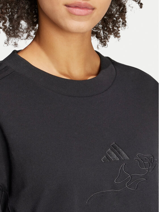 adidas adidas Džemperis ALL SZN French Terry 3-Stripes JI9100 Juoda Loose Fit