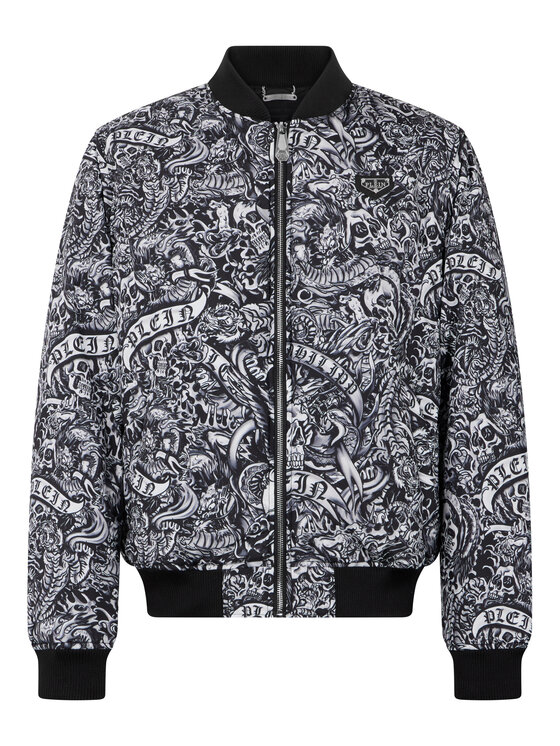 PHILIPP PLEIN PHILIPP PLEIN Kurtka bomber 31475 Czarny Regular Fit