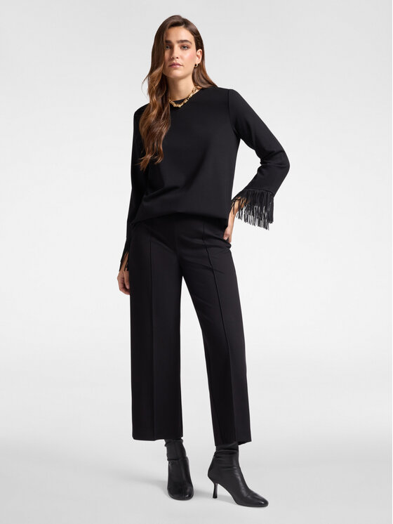 Elena Mirò Elena Mirò Pantaloni di tessuto P819Z000134N033 Nero Cropp Fit