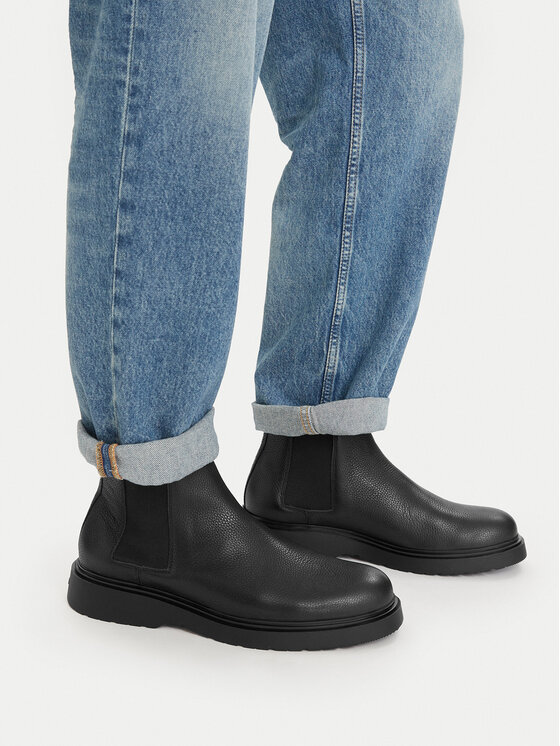 Calvin Klein Chelsea cipele Combat Ess Chelsea Boot Lth YM0YM01374 Crna