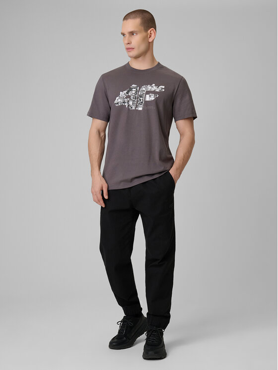 4F 4F T-Shirt CITY Szary Regular Fit
