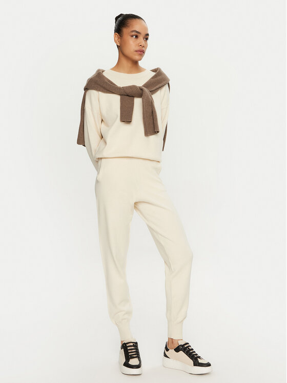 REPLAY REPLAY Spodnie dresowe DK3302.000.G23372 Écru Regular Fit