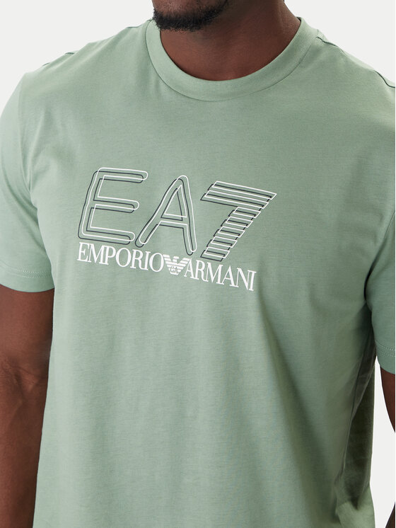 EA7 Emporio Armani EA7 Emporio Armani Tričko 7M001307 AF10375 U7243 Zelená Regular Fit