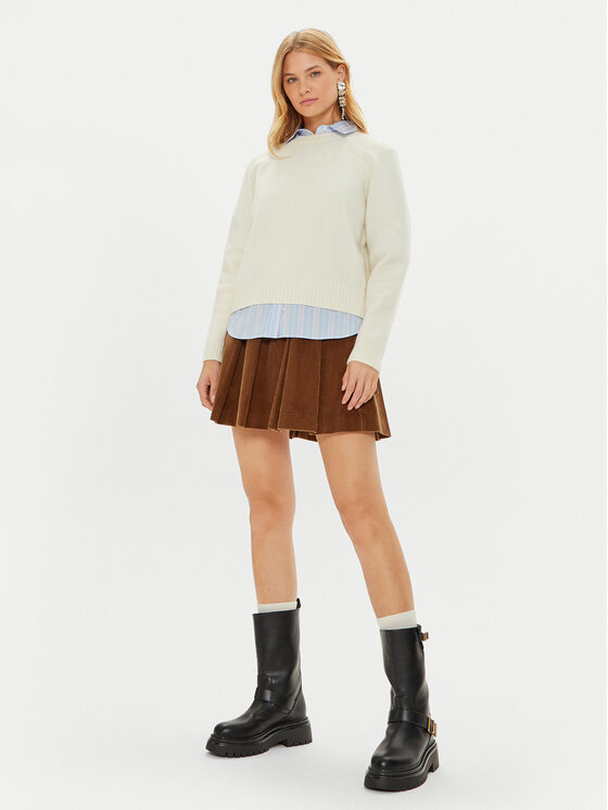 Weekend Max Mara Weekend Max Mara Sweter Gabbia 2425366162 Écru Regular Fit