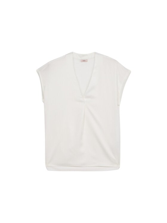 Oltre Oltre Blusa G268J104217N0C1 Bianco Regular Fit