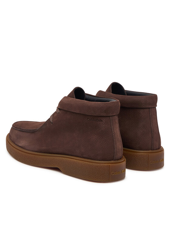 Calvin Klein Calvin Klein Gležnjače Text Rubber Apron Boot Nu HM0HM02256 Smeđa