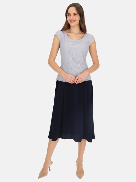 Potis & Verso Potis & Verso Bluzka Ara Szary Regular Fit