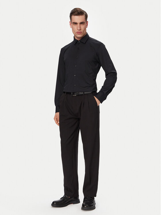 HUGO HUGO Koszula Kenno 50481195 Czarny Slim Fit