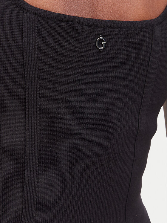 Guess Guess Top W6YZ08 Z0979 Schwarz Slim Fit