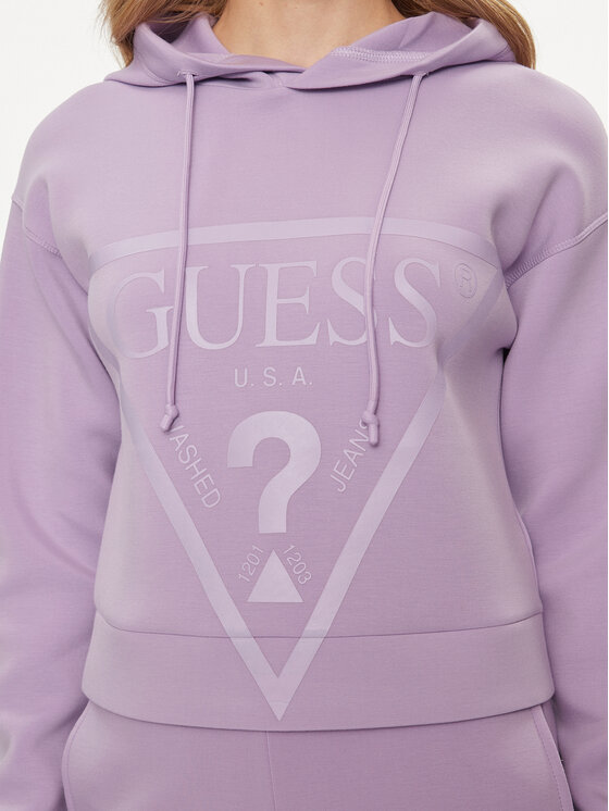 Guess Guess Mikina New Alisa V2YQ08 K7UW2 Fialová Regular Fit