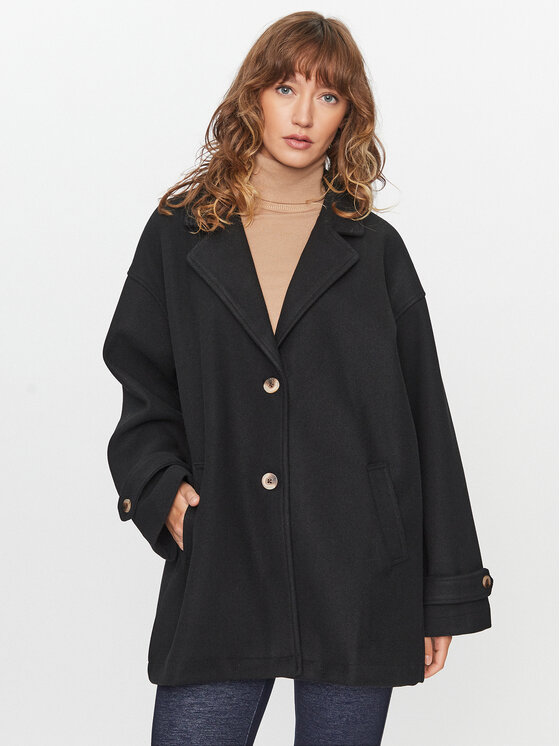 Noisy May Cappotto di transizione 27026405 Nero Oversize, taglia : L
