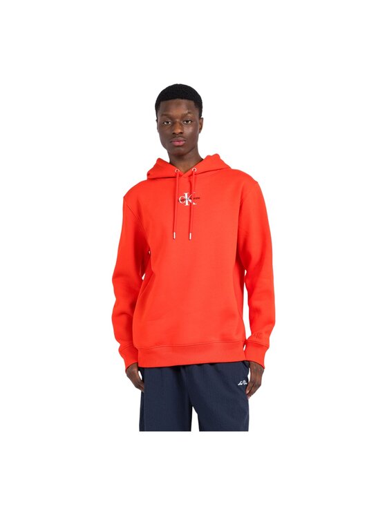 Calvin Klein Jeans Felpa MONOLOGO HOODIE J30J323749 Rosso Regular Fit Modivo