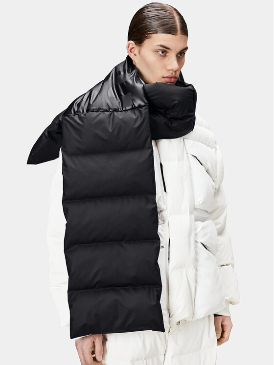 Rains Sciarpa Harbin Puffer Scarf W2T3 16300 Nero, taglia : 00