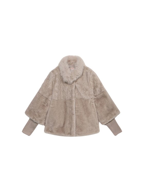 Oltre Oltre Płaszcz zimowy 0077R000472N003 Szary Baggy Fit