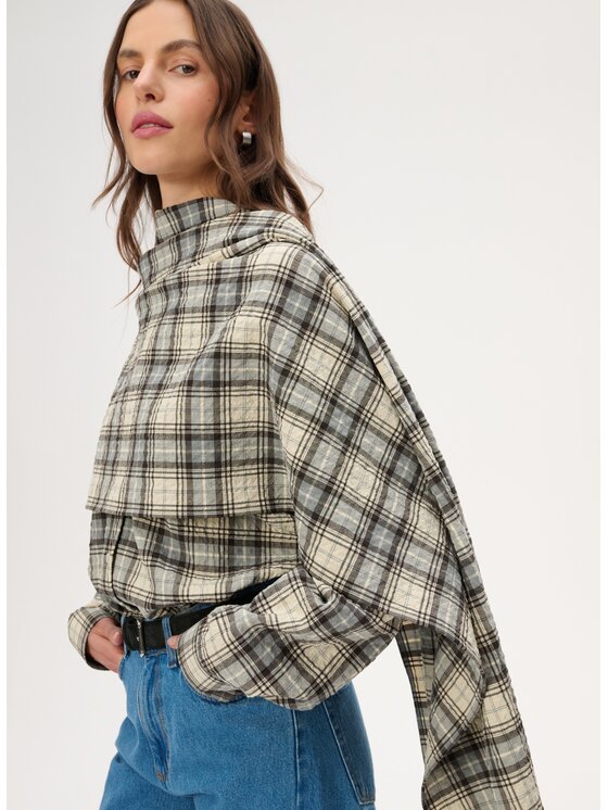 LEBRAND LEBRAND Koszula Larsa Beżowy Oversize