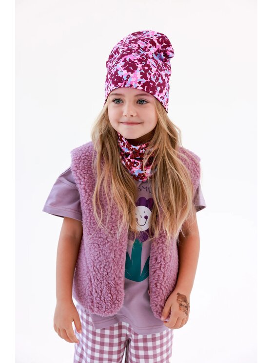 Kid story Kid story Kamizelka KA_DP_1 Różowy Boxy Fit