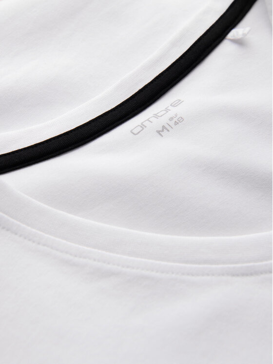 Ombre Ombre S dlouhým rukávem L172 Bílá Regular Fit