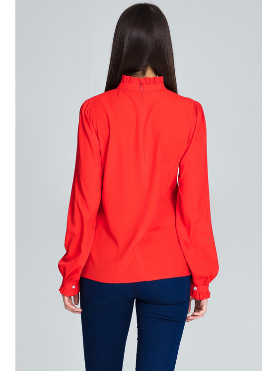 FIGL FIGL Halenka M595 Červená Regular Fit
