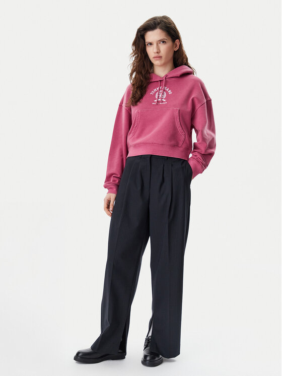 Tommy Jeans Tommy Jeans Pulóver Varsity DW0DW20311 Rózsaszín Boxy Fit
