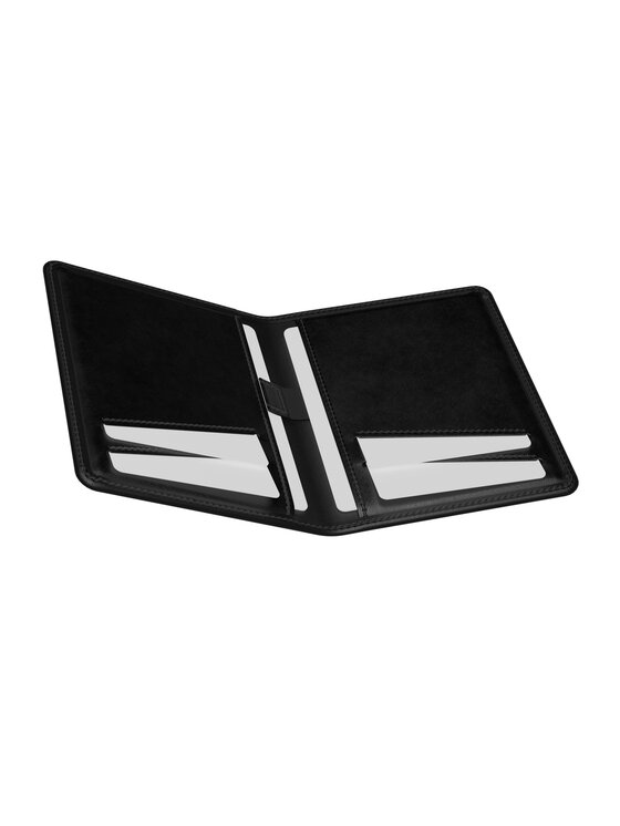 James Hawk James Hawk Mały Portfel Męski Męski skórzany portfel slim z RFID Czarny