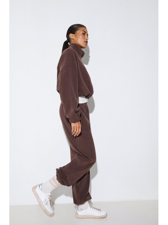 Estro Estro Φόρμα ER00118829 Σκούρο καφέ Loose Fit