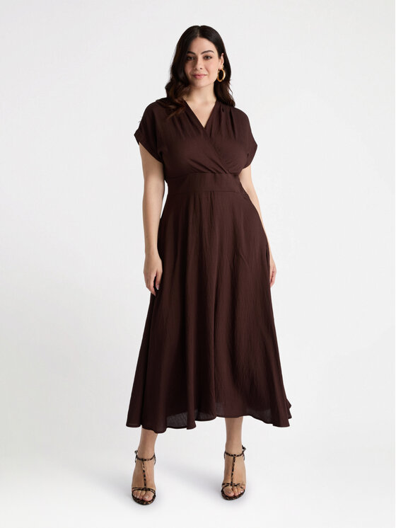 Fiorella Rubino Fiorella Rubino Sukienka codzienna 7005L001170N022 Brązowy A-Line Fit