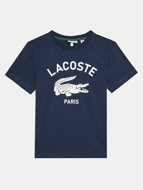 Lacoste T-shirt TJ3003 Tamnoplava Regular Fit