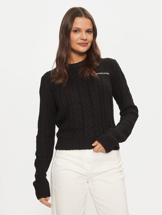 Guess Jeans Guess Jeans Pullover W4BR13 Z3HN2 Schwarz Regular Fit