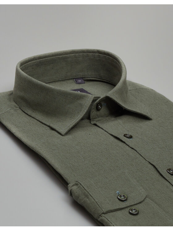 Borgio Borgio Koszula lentella 00595 Zielony Slim Fit