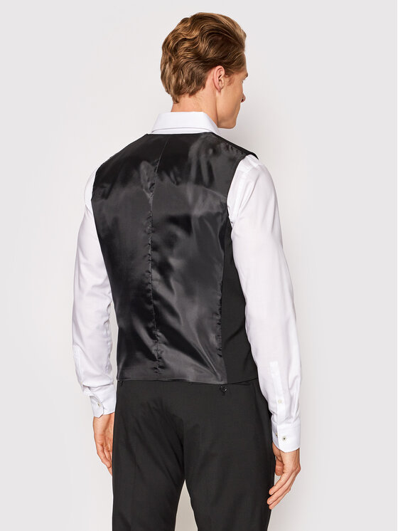 Selected Homme Selected Homme Костюмний жилет Logan 16052660 Чорний Slim Fit