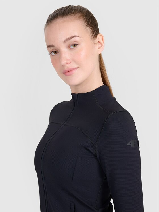 4F 4F Bluza techniczna 4FWSS25TFSWF466-20S Czarny Slim Fit