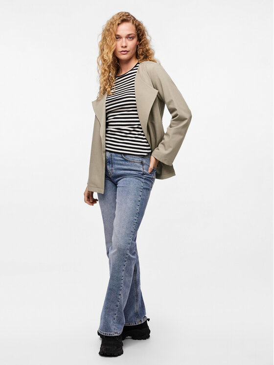 Pieces Pieces Marynarka Bosella 17146550 Beżowy Regular Fit