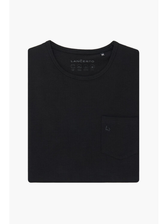 Lancerto Lancerto T-Shirt Ancus TS073124000012 Czarny Regular Fit