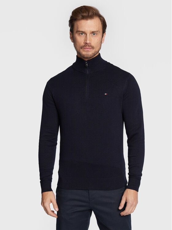 Tommy Hilfiger Tommy Hilfiger Sweater MW0MW28049 Sötétkék Regular Fit