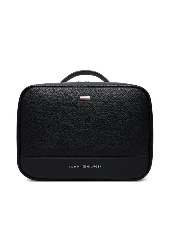 Tommy Hilfiger Geantă pentru cosmetice Th Central Travel Washbag AM0AM14550 Negru