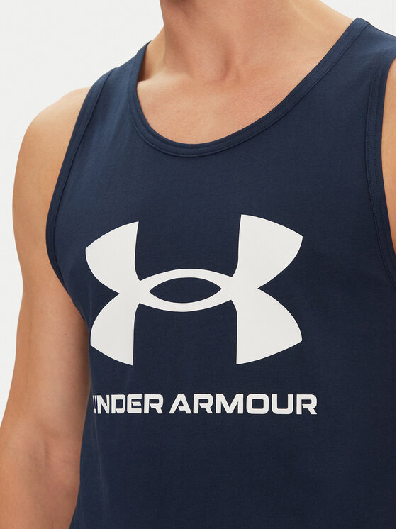 Under Armour Under Armour Tank top Ua Sportstyle Logo Tank 1382883 Tamnoplava Loose Fit
