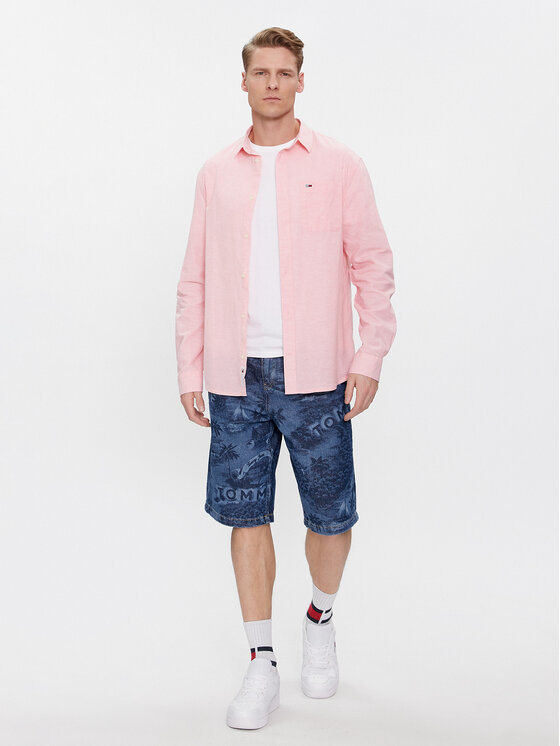Tommy Jeans Tommy Jeans Cămașă DM0DM18962 Roz Regular Fit