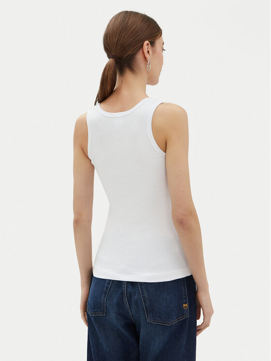 PINKO PINKO Top 100807 A2C1 Biały Regular Fit