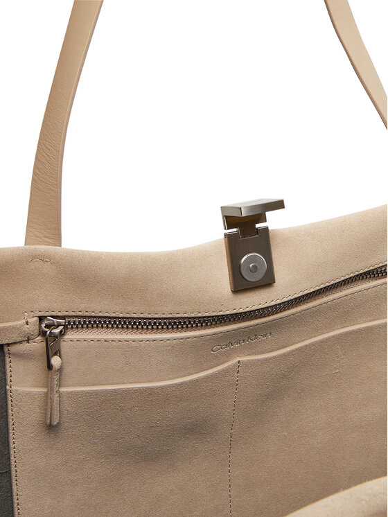 Calvin Klein Calvin Klein Torbica Ck Narrate Shopper_Suede K60K612983 Bež