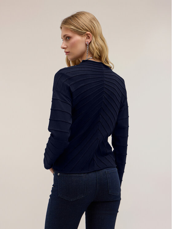 Motivi Motivi Sweter M321W004038N034 Niebieski Regular Fit